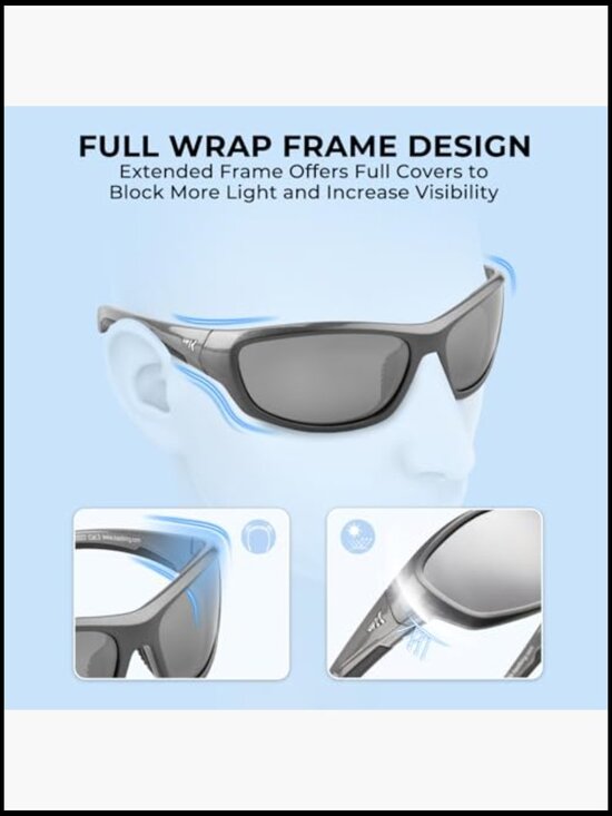 Polarized Sport Sunglasses with PuriVex Coating for Fishing Cycling Running main image 5